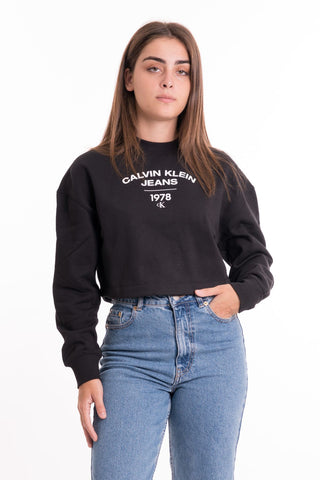 CALVIN KLEIN JEANS W VARSITY LOGO CREWNECK J221334