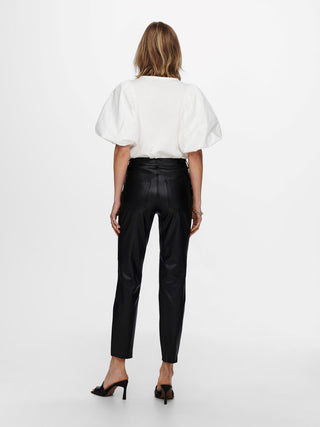 ONLY W EMILY HW ST ANK FAUX LEATHER PANT 15209293