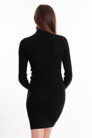 CALVIN KLEIN JEANS W BADGE ROLL NECK SWEATER DRESS J221690