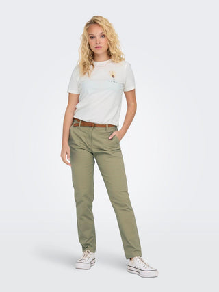 JACQUELINE DE YONG PANTALONI CHICAGO MW BELTED CHINO DONNA 15311897 OLG