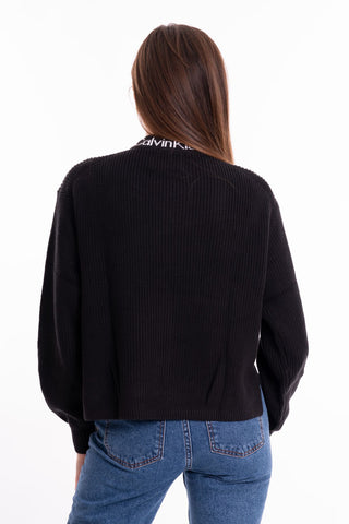 CALVIN KLEIN JEANS W LOGO INTARSIA LOOSE SWEATER J222255